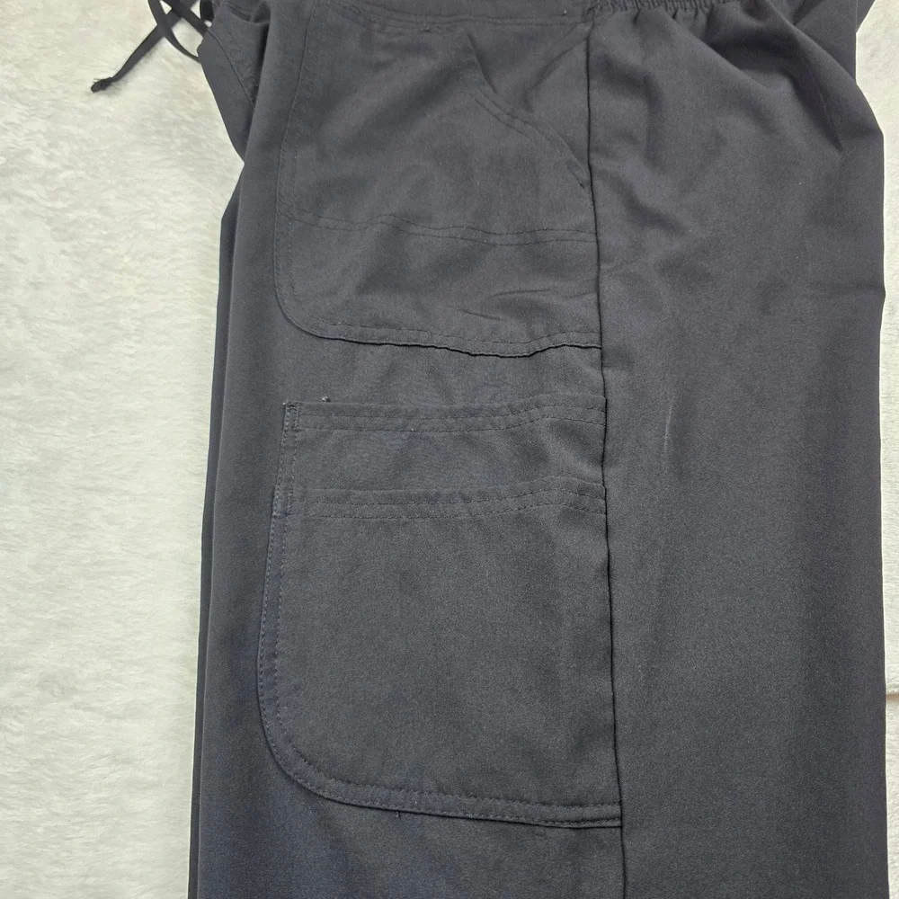 Scrubstar Premium Scrubwear Black Cargo Scrub Pants Women Small WM03B117